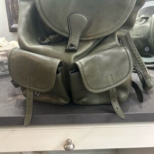 Coach Olive Green Backpack